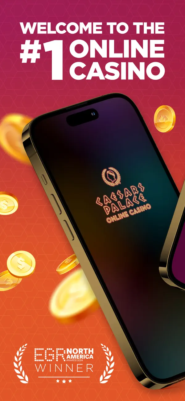 Caesars Palace Online Casino app store screenshot showing the brand identity