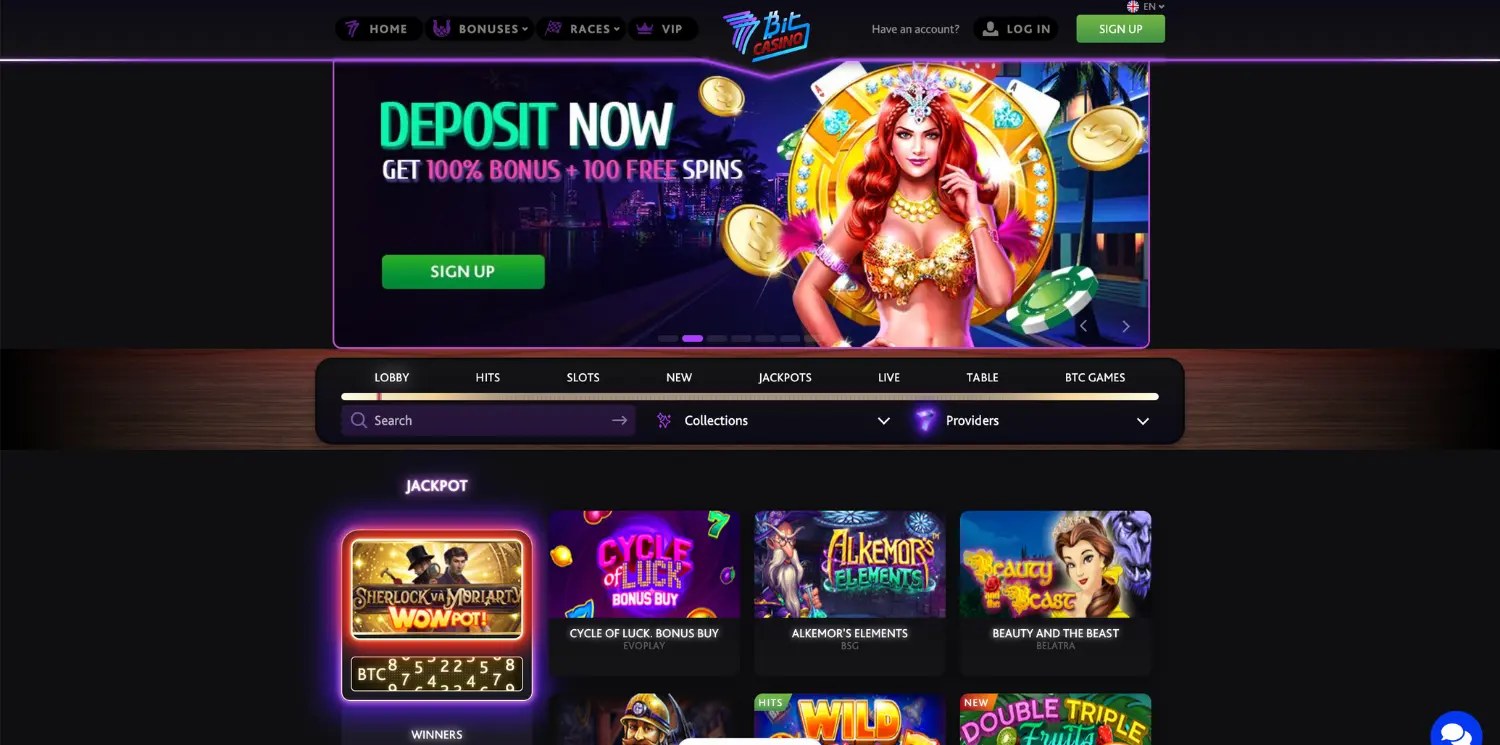 7Bit Casino games lobby